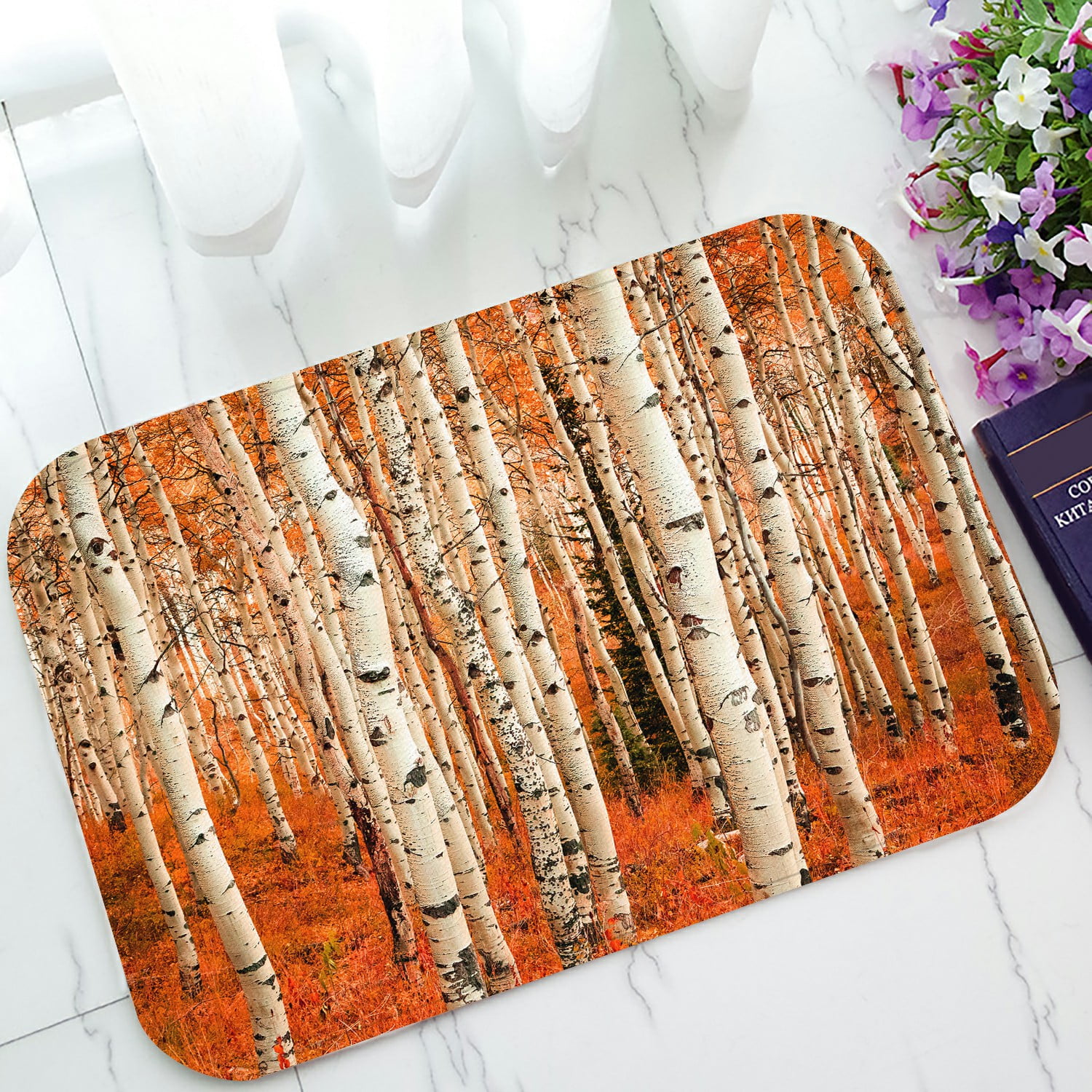 ECZJNT Fall color in an aspen glade Utah USA Doormat Bath Mat Rug Entrance Rug Floor Mats 23