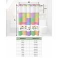thumbnail image 6 of No Hook Shower Curtain with Snap in Liner, LOVE IS LOVE Rainbow Colored Plaid Hotel Shower Curtains for Bathroom, Washable Shower Curtain Liner Set with Mesh Top Window, 48"x72", 6 of 6