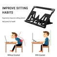 thumbnail image 4 of Soporte plegable Pisexur para portátiles y tabletas, ajustable, universal para equipos de menos de 17 pulgadas, elevable y con disipación de calor, ideal para niños y organizador de electrónica., 4 of 7