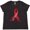 Black Leopard, variant on Inktastic Heart Health Awareness Red Ribbon Made of Hearts Women's Plus Size T-Shirt