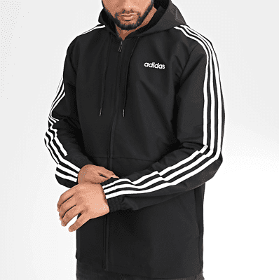 stripes Woven Windbreaker Jacket Size 