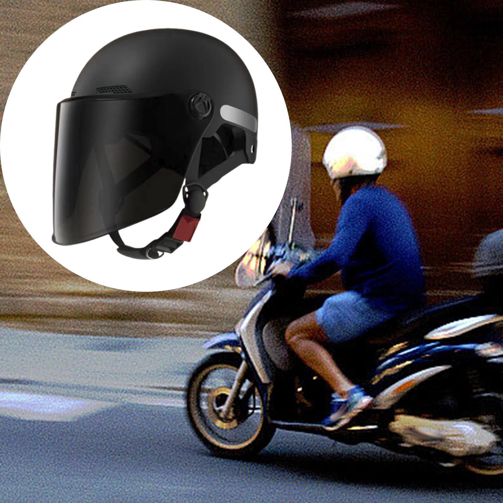 Nishiyuenyi Motorcycle Half Helmet Accessories Vintage Design for Cycling Bike Motocross Black