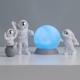 thumbnail image 2 of Juego de estatuils de de 4 piezas, decoración del hogar, Azul pteado Sunnimix Figura estatua de astronauta, 2 of 7