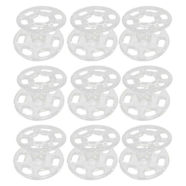 100pcs Clear Shirt Buttons Coat Snaps Buttons Invisible Snaps Fasteners Press Stud DIY Sewing Accessories (15mm)