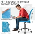 thumbnail image 4 of Dkelincs Ergonomic Office Chair Adjustable Mesh Computer Desk Chair with Back Support Rolling Chair, Blue, 4 of 7