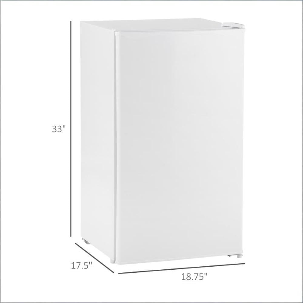 Portable Mini Fridge with Freezer, 3.2 Cu.Ft Compact Refrigerator with Mechanical Thermostat, Adjustable Shelves & Reversible Door for Bedroom, Dorm, Office