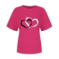 thumbnail image 7 of Yteetum Valentine's Day Shirts for Women Oversized Crewneck Valentines Heart Graphic Print Short Sleeve T Shirt Womens Casual Solid Summer Round Neck Plus Size Loose Fits Tee Top for Valentine Gifts, 7 of 7