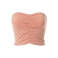 thumbnail image 1 of MixMatchy Women's Ruched Front Bandeau Tube Top, 1 of 4