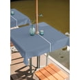 thumbnail image 2 of Outdoor Tablecloth with Umbrella Hole for Patio/Picnic/Party/Camping, Blue Pure Color Waterproof Table Cloth Square Cover Washable, Aesthetics Contemporary Luxury (54"x 54"), 2 of 8