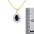 thumbnail image 5 of RYLOS Jewelry For Women Yellow Gold Plated Silver Birthstone Jewelry Ring, Earring & Pendant Necklace Gemstone & Diamonds Pear Tear Drop 6X4MM  Sapphire  September Birthstone Womens Jewelry Matching, 5 of 9