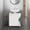 White Particle Board Modern, variant on LHSHID Under Sink Cabinet,Double Door Storage with Open Back for Pipes,Wide Unit,Freestanding Cabinet