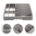 thumbnail image 2 of Organizador de cubiertos con múltiples rejillas, soporte para palillos, cucharas y utensilios de cocina, 2 of 7