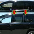 thumbnail image 2 of PC Black Pillar Trim for Jeep Compass 2007-16 Set Door Cover Piano Post Sticker, 2 of 4