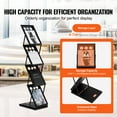 thumbnail image 3 of VEVOR Foldable Magazine Display Rack, 4-Tier Brochure Literature Display Stand, Portable Catalog Brochure Holder Stand with Carrying Bag for Office Trade Show Exhibitions, 4 Pockets, 3 of 9