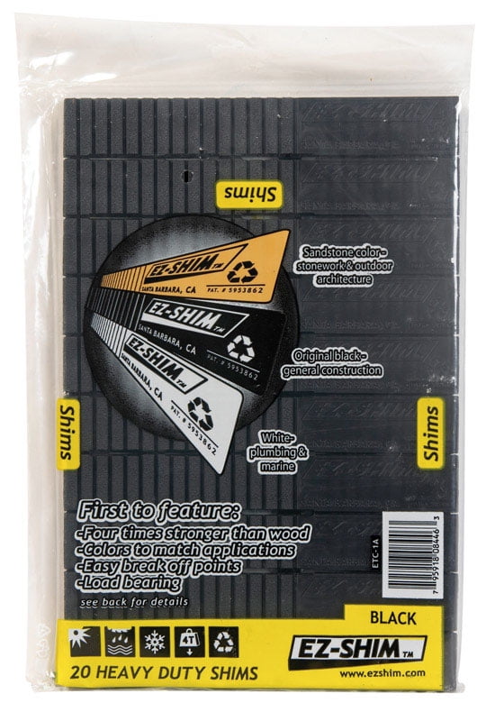 EZ SHIM 1.2 in. W x 8 in. L Plastic Heavy Duty Shims 20 pk Walmart