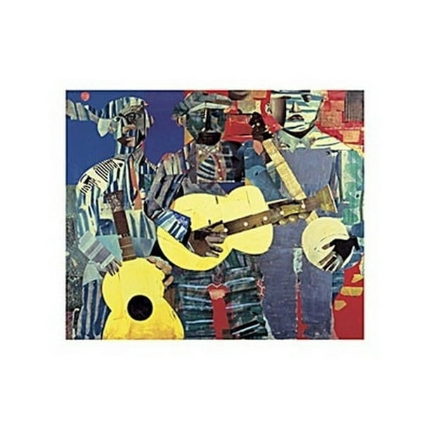 Three Folk Musicians 1967 Poster Print by Romare Bearden