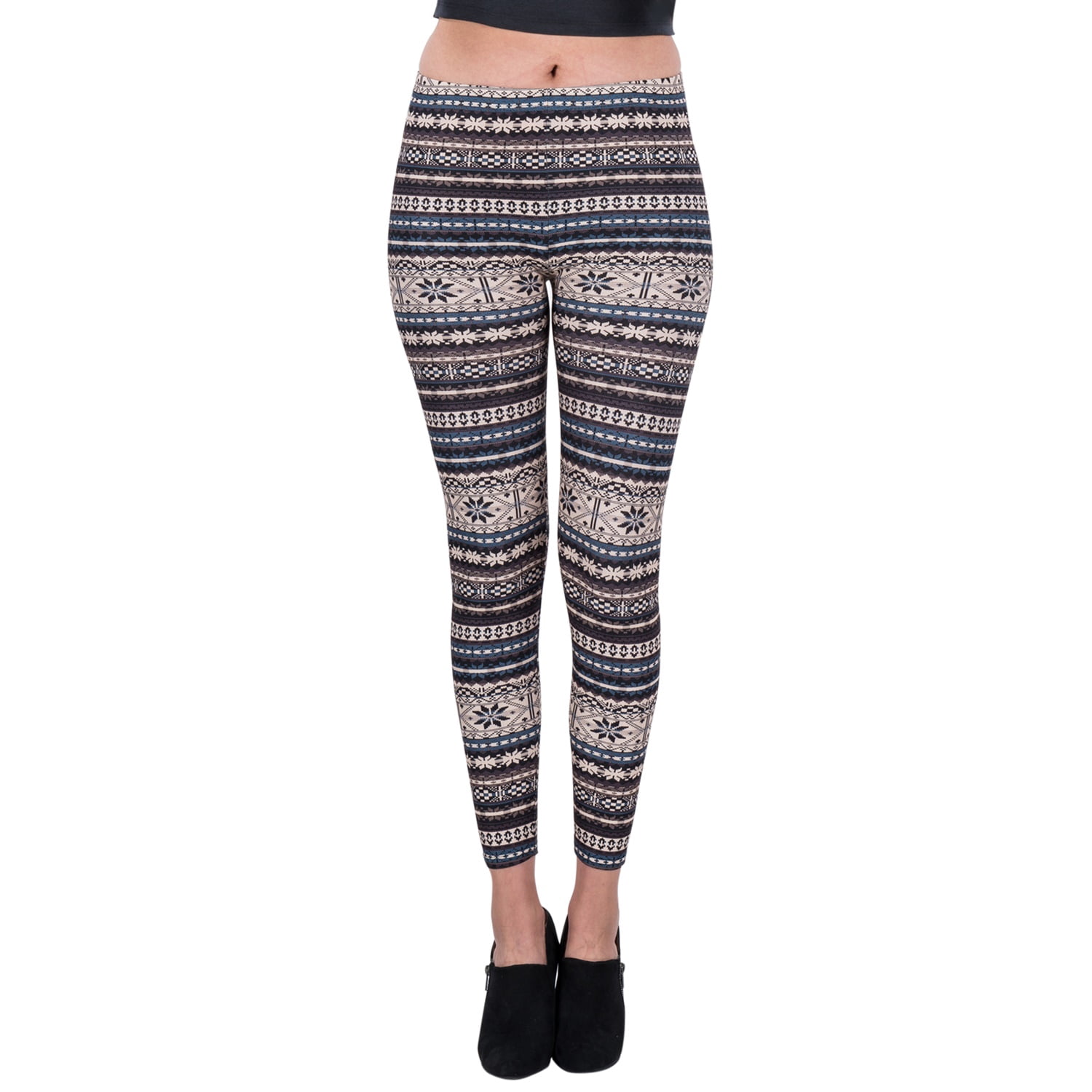 Women's Mid-Waist Full Length Stretchy Active Leggings For Workouts and Yoga