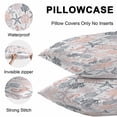 thumbnail image 5 of Orange Grey Coastal Lumbar Pillow Covers 20x12 Inch Set of 2, Summer Beach Coral Shell Ocean Waterproof Outdoor Pillow Covers, Decorative Cushion Pillowcases for Couch, Sofa, Bed, Garden, Patio, 5 of 9