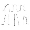 thumbnail image 4 of 6pcs Headlamp Headlight Dip Dipped Beam Clip Clamp Bracket Bulb Retaining Spring Clip Clamp Fgao, 4 of 4