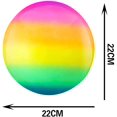 thumbnail image 5 of Swimming Pool Toys Ball,Underwater Game for Pool 9 Inch Inflatable Ball Rainbow Water Ball Set for Under Water Passing,Dribbling and Diving for Teens,Adults,Ball Fills with Water, 5 of 5