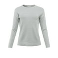 thumbnail image 1 of A2Y Women's Fitted Vintage Inspired Acrylic Side Slit Long Sleeve Sweater Lilac L, 1 of 5