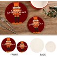 thumbnail image 6 of SKYSONIC Christmas Nutcracker Orange Pot Holders Trivets, 2 Pcs Heat Resistant Trivets,Red Winter Cotton Thread Weave Mats for Hot Pads Pans Pot Bowl Teapot for Kitchen Decor, 6 of 7