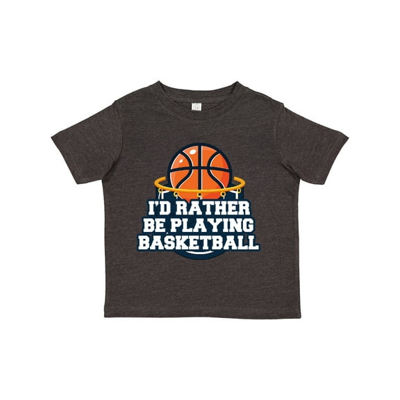 Inktastic I'd Rather Be Playing Basketball Boys or Girls Toddler T-Shirt