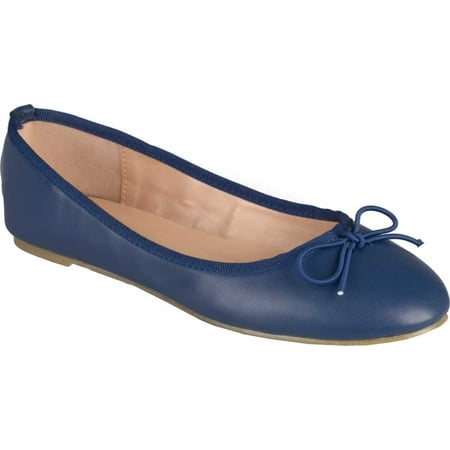 

Women s Journee Collection Vika2 Ballet Flat Navy Faux Leather 8.5 M