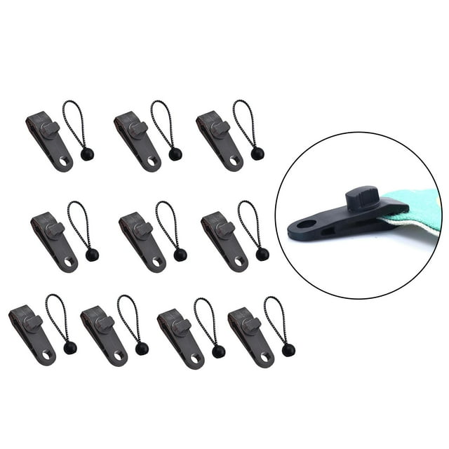 8 Clavijas para Campaña, Hebilla de Fijación, Orificio , Toldo para , Accesorios para Soporte de Poste , 3x8x2.5cmD Cuerdas de bola de clip DYNWAVEMX Cordón de la abrazadera de la lona de la tienda