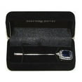 thumbnail image 2 of Lot of 59 Pieces Men's Sterling Silver Royal Blue CZ Pins, 2 of 3
