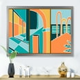 thumbnail image 3 of Designart 'Geometric Shapes Vintage Style Building Windows' Modern Framed Art Print, 3 of 4