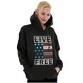thumbnail image 3 of Live Free Geometric American Flag USA Hoodie Sweatshirt Women Men Brisco Brands M, 3 of 6