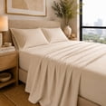 thumbnail image 3 of Juego de Sábanas Laila Comfort Premium 1800 Hilos Matrimonial Beige, 3 of 9
