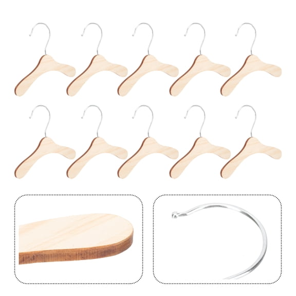 Soimiss Clothing Rack for Dog Clothes Wood Pet Clothes Hangers 1 Set