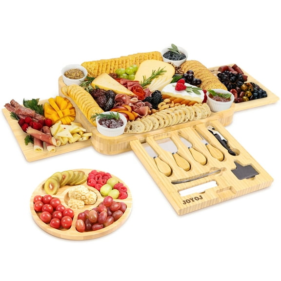 Large Bamboo Cheese Board Set; for Mom, House Warming Gifts, Wedding Gifts, Bridal Shower Gift, Thanksgiving Gifts
