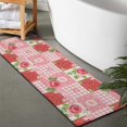 thumbnail image 2 of Pioneer Flower Floral Print Pattern Bathroom Rugs Mat, Non Slip Microfiber Bathroom Rug with Rubber Backing, Soft Mats for Bathroom Floor Tub Shower, 17"x47", 2 of 5
