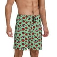 thumbnail image 2 of Pofeuu Ladybugs 3 Print Men's Soft Woven Elastic Waistband Sleep Pajama Short-4X-Large, 2 of 6