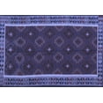 thumbnail image 1 of Ahgly Company Machine Washable Indoor Rectangle Oriental Blue Traditional Area Rugs, 2' x 4', 1 of 4