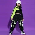 thumbnail image 4 of LOLANTA Girls Hip Hop Dance Clothes 3Pcs Crop Top Cargo Pants Sets Active Outfits, 4 of 5