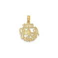 thumbnail image 4 of 10K Yellow Gold 100% AQUARIUS Charm Astrology Zodiac Pendant Necklace with Chain for Women, 4 of 5
