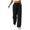 C44 Black, variant on Gbsyewxs Womens Pants Elastic Waist Solid Color Straight Leg Pull On Casual Pants For Women Beige