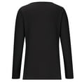 thumbnail image 4 of Oplxuo Dressy Casual Waffle Tops for Women Button Up V Neck Long Sleeve T-Shirts Loose Pullover Basic Solid Tuinc Blouse, 4 of 6