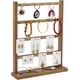 thumbnail image 1 of Exhibidor de aretes y joyería para vendedores con 24 ganchos y 4 niveles. Organizador de joyería de madera., 1 of 5