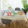 thumbnail image 4 of DEIARA Beach Slippers Square Tablecloth 54×72in Polyester Fabric Tablecloth Washable Dust Resistant Wrinkle Resistant, 4 of 9