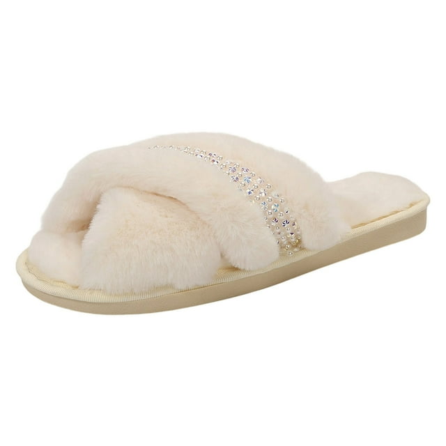 Chaussons d'Intérieur Chauds pour Femmes, Chauds et Doux, Chaussons d'Intérieur pour Femmes, Chaussons Douillets pour la Maison, Chaussures d'Intérieur, Chaussons d'Intérieur d'Hiver pour Femmes
