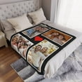 thumbnail image 2 of AISENIN Custom Blanket with Photo Text Collage Personalized Picture Blankets Throw Blanket Couples Customized Gifts for Girlfriend Boyfriend Wife Husband, 2 of 4