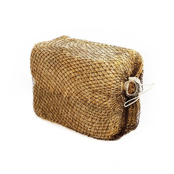 Comedero de malla para heno lento BLOOMOAK, duradero y suave, negro, polietileno