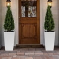thumbnail image 6 of 2 Pack 22Inch High Planters with Smart Self-Watering System, Decorative Flower Pots for Indoor & Outdoor, large Planters for Porch,Garden, Patio, White, 6 of 9