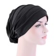 thumbnail image 4 of Guardoinrt Bonnet de Nuit Confortable en Coton Doux et Extensible pour Perte de Cheveux Noir 56-58cm 1Ensemble, 4 of 6