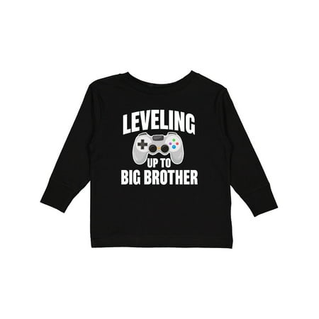 

Inktastic Leveling Up to Big Brother Gift Toddler Boy Girl Long Sleeve T-Shirt